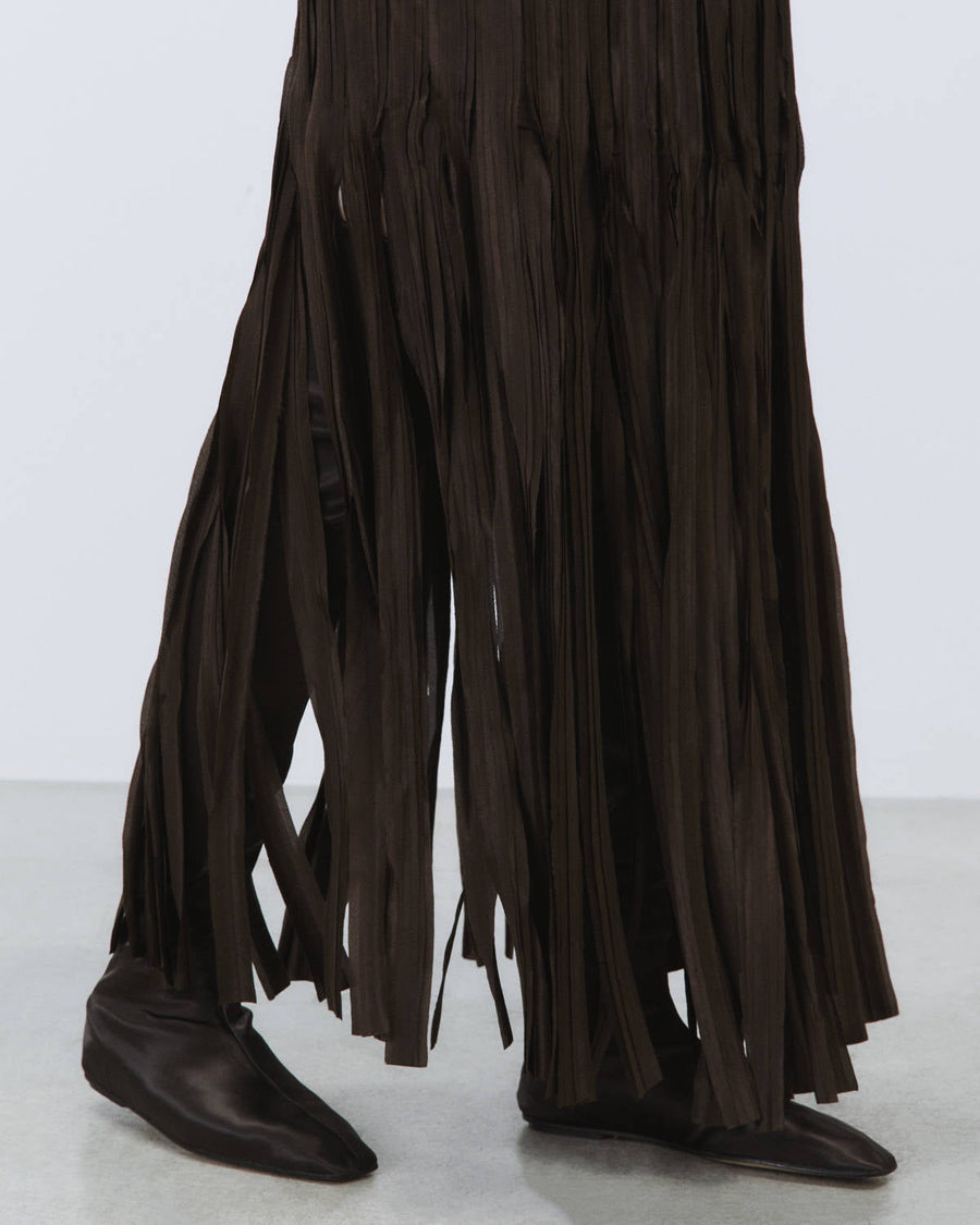 Alysi Long Fringe Skirt