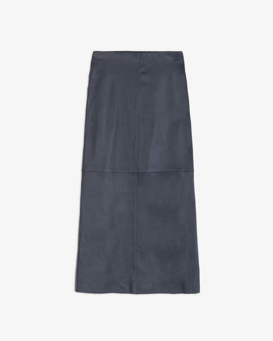 Alysi Leather Midi Skirt