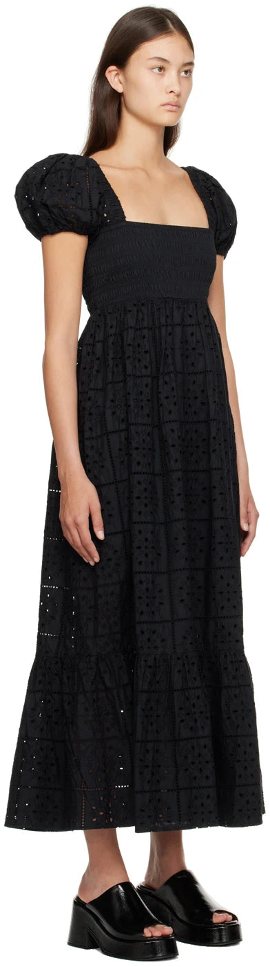 Ganni Broderie Anglaise Maxi Dress