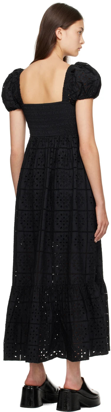 Ganni Broderie Anglaise Maxi Dress