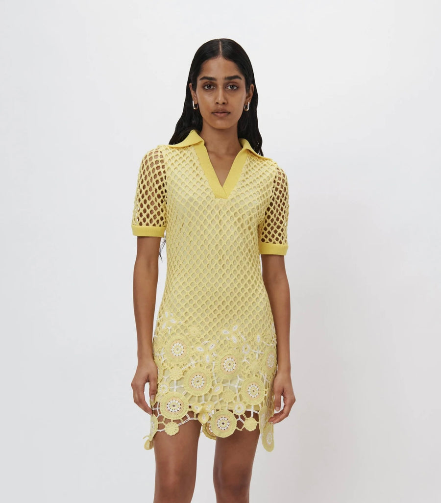 SIMKHAI Tazzie Circle Crochet Mini Dress