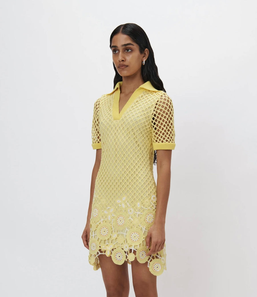 SIMKHAI Tazzie Circle Crochet Mini Dress