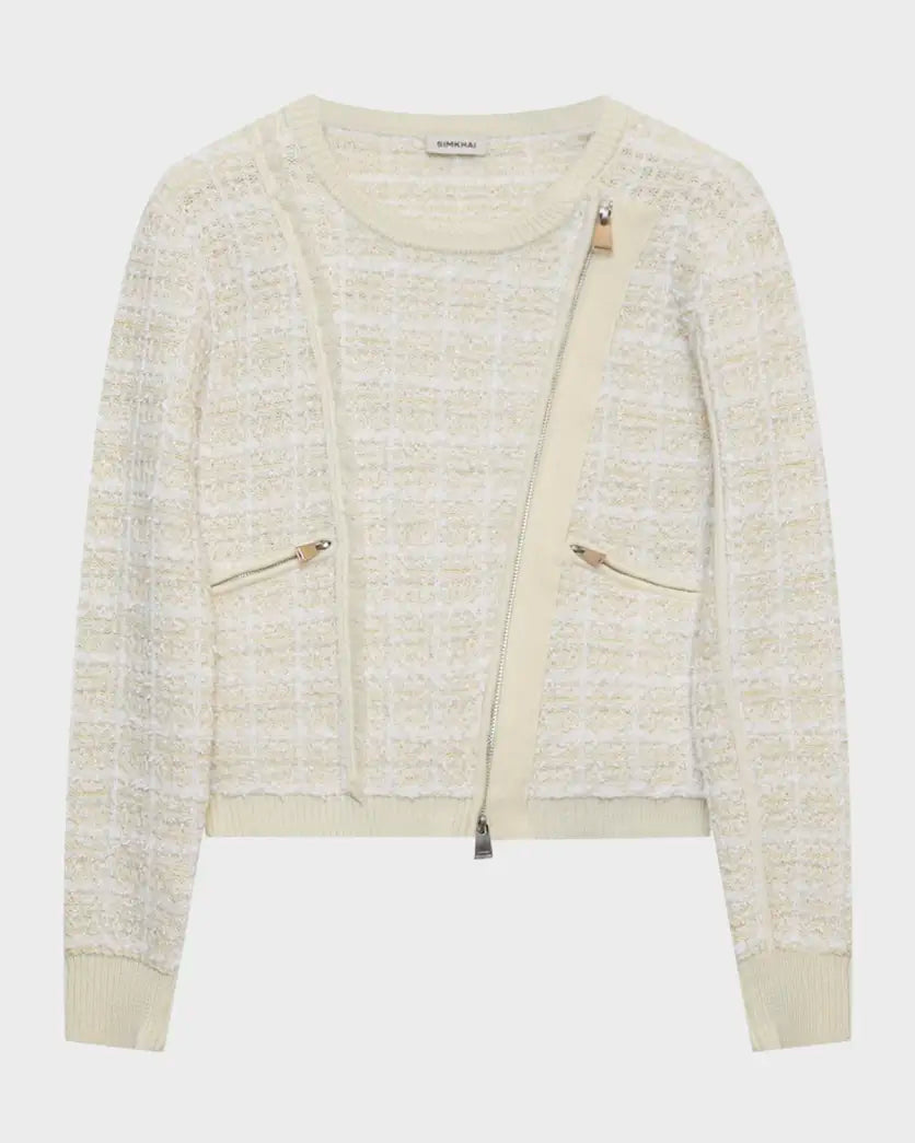 SIMKHAI Alamdea Asymmetric Zip Up Jacket