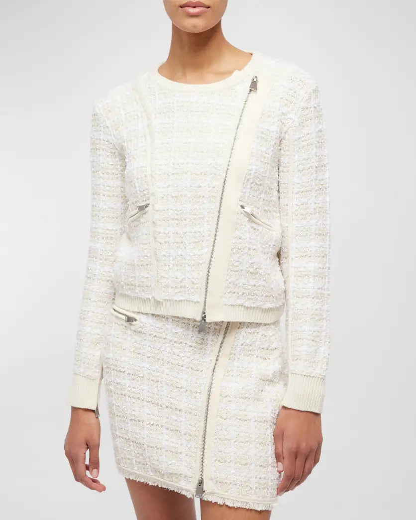 SIMKHAI Alamdea Asymmetric Zip Up Jacket