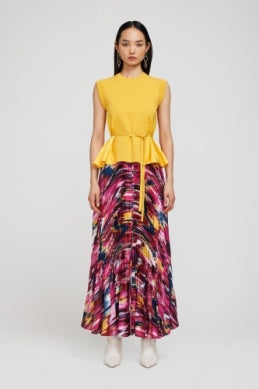 SIMKHAI Rosalia Crewneck Tank Top with Tie
