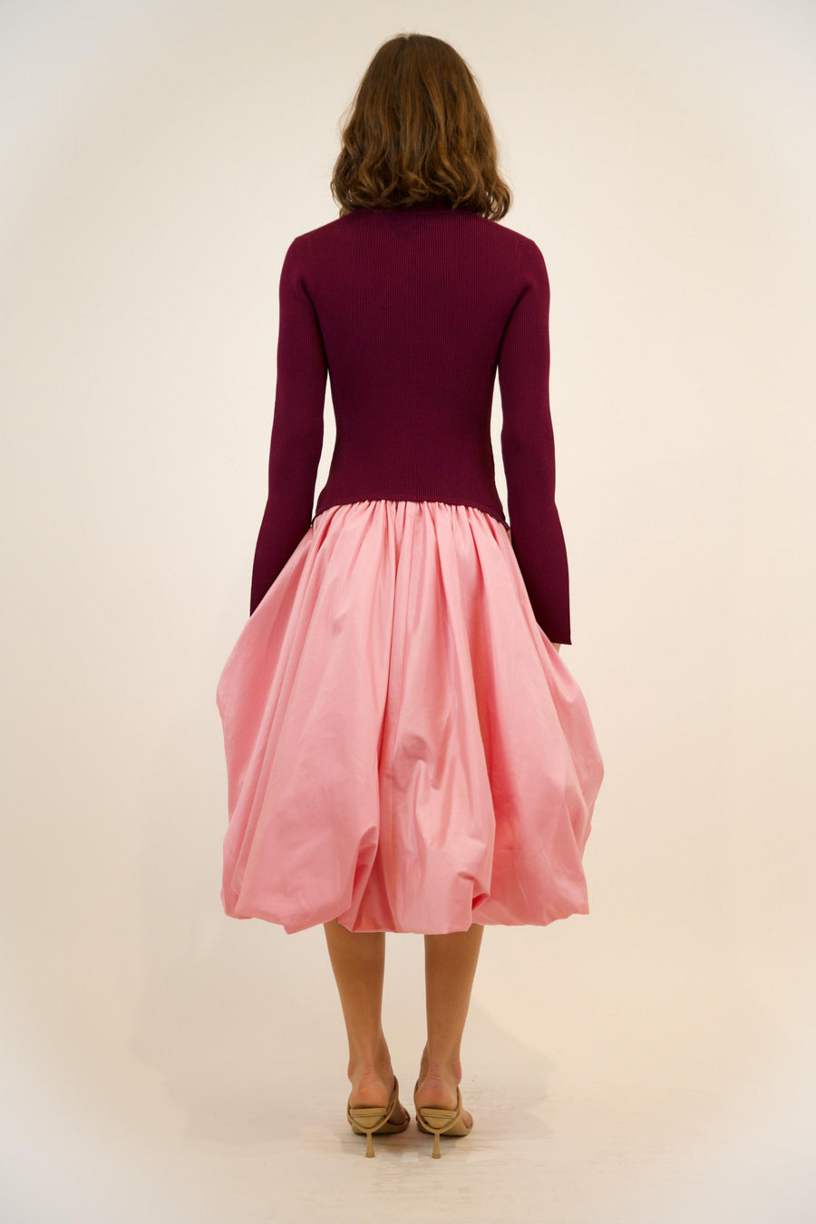 SIMKHAI Kenlie Mock Neck Midi Dress