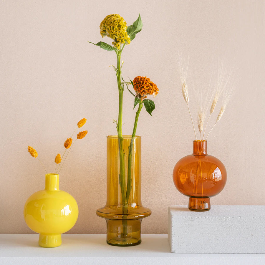 BIDK Home Vase Recycled Glass Round