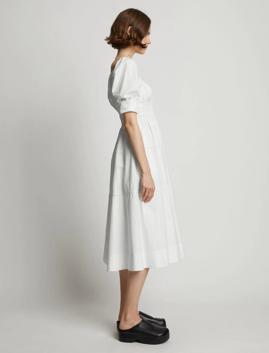 Proenza Schouler White Label Square Neck Poplin Dress