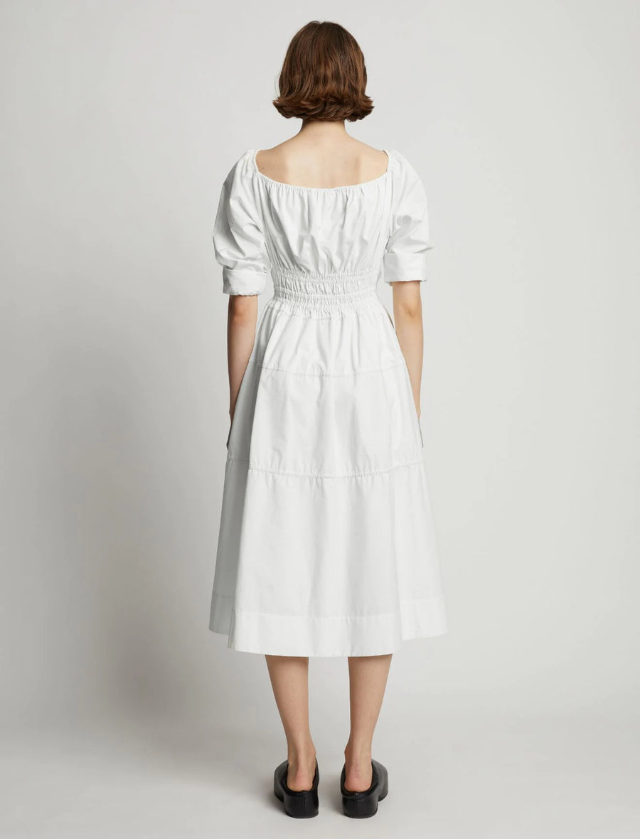 Proenza Schouler White Label Square Neck Poplin Dress