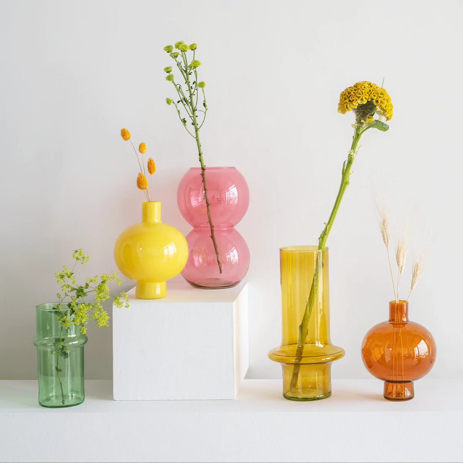 BIDK Home Recycled Glass Round Vase
