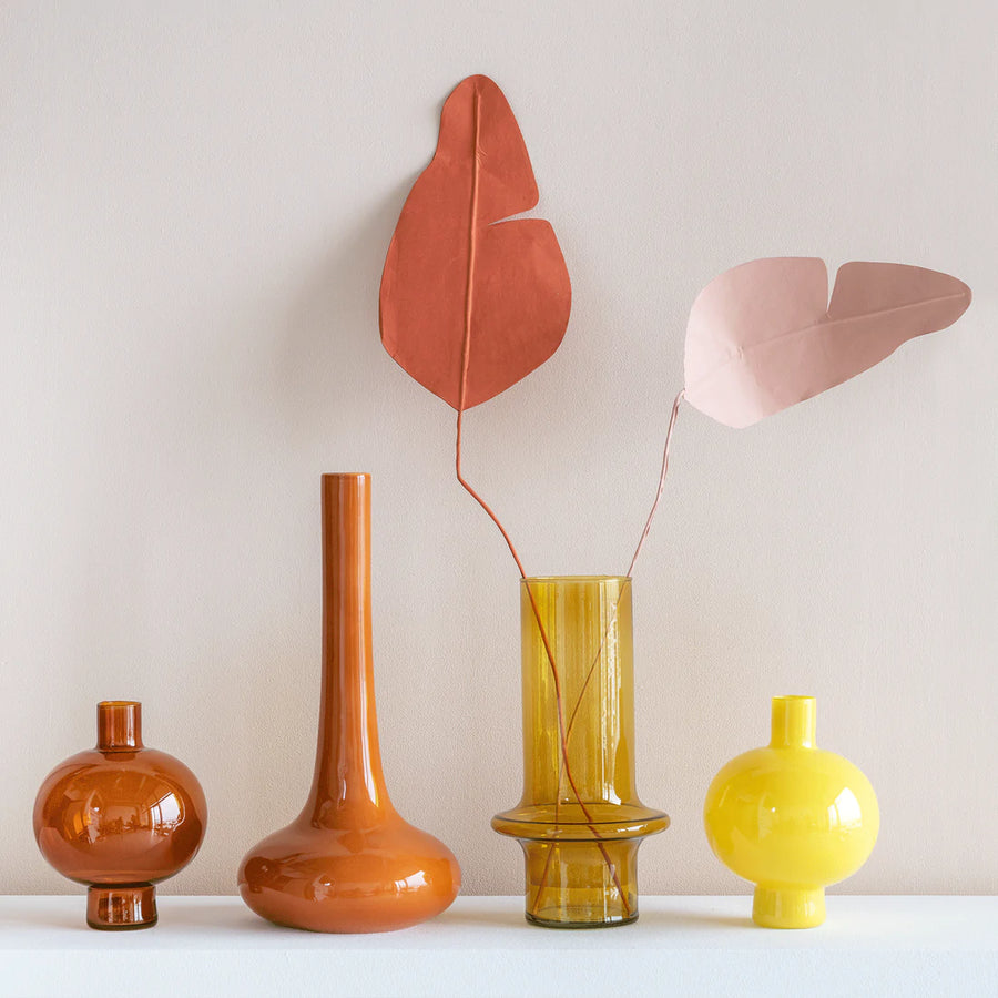 BIDK Home Recycled Glass Round Vase