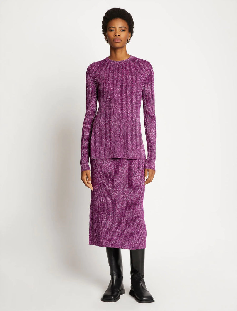 Proenza Schouler White Label Lurex Crewneck Sweater