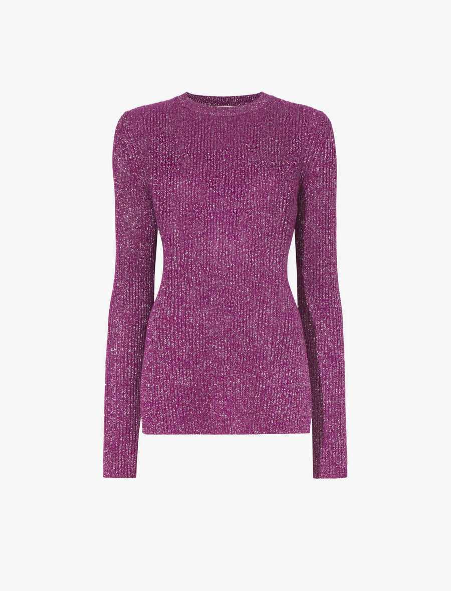 Proenza Schouler White Label Lurex Crewneck Sweater
