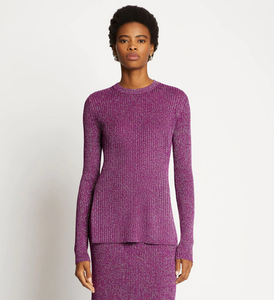 Proenza Schouler White Label Lurex Crewneck Sweater