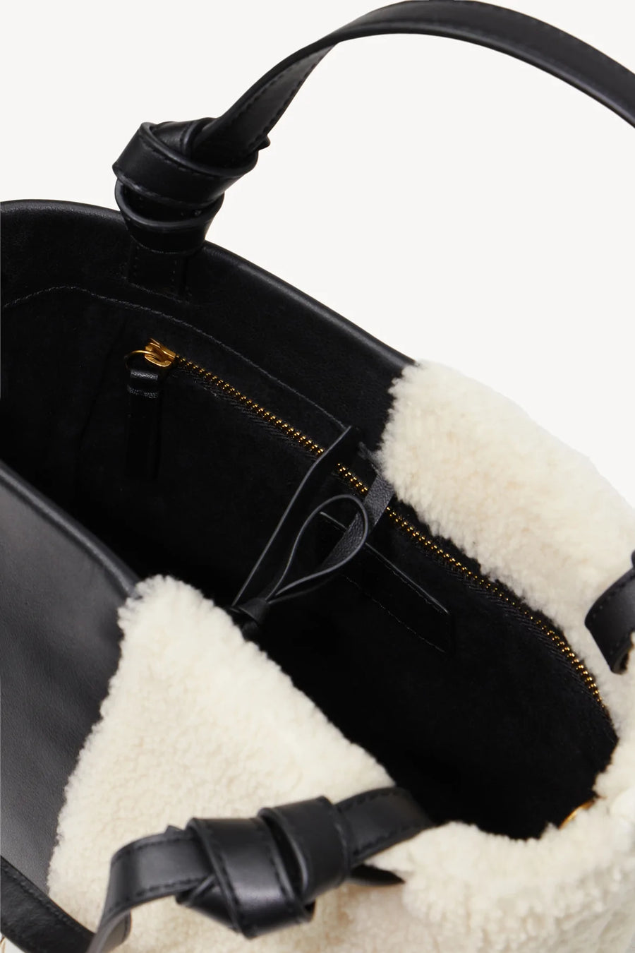 Staud Ida Mini Shearling Tote