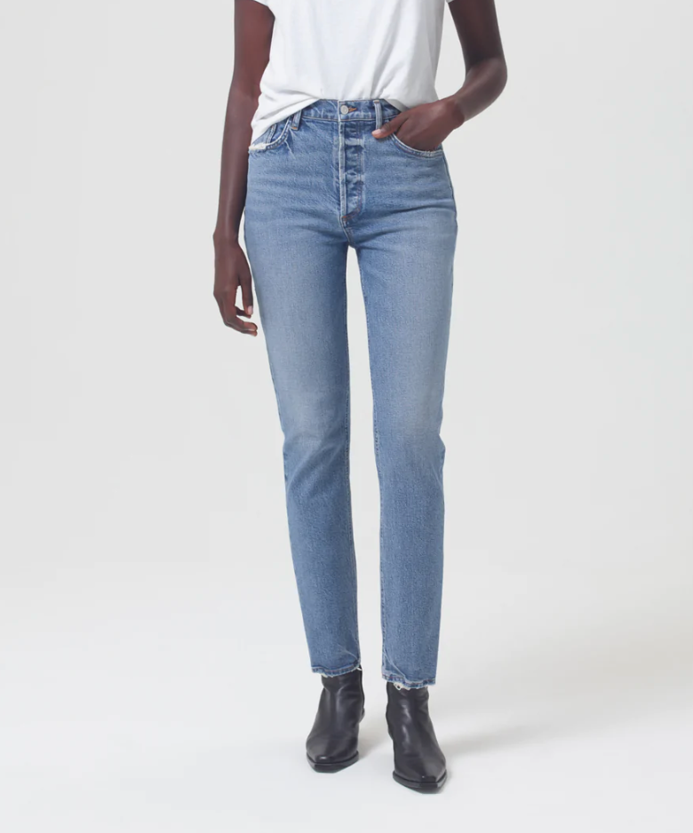 AGOLDE Riley Long High Rise Straight