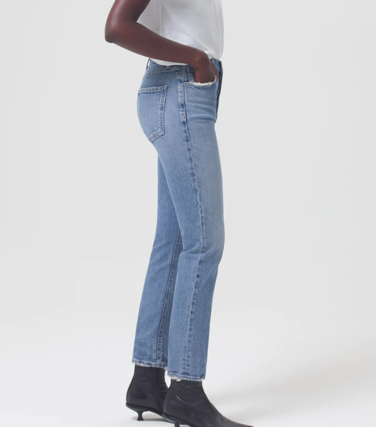 AGOLDE Riley Long High Rise Straight