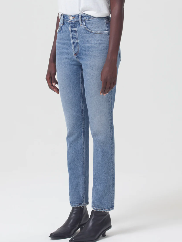 AGOLDE Riley Long High Rise Straight