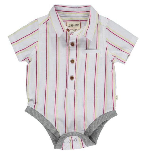 Me & Henry Helford Woven Onesie