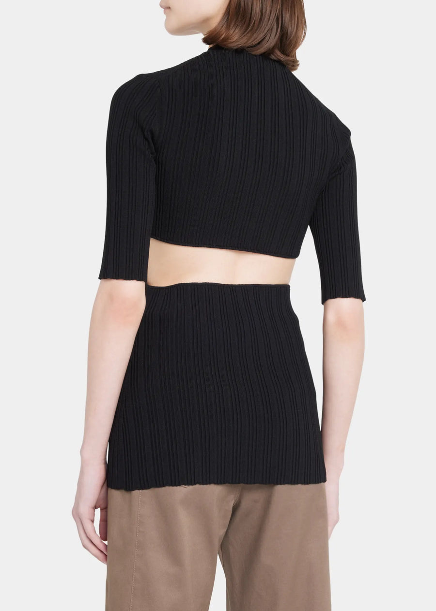 Proenza Schouler White Label Rib Knit Cut Out Sweater